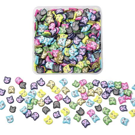 105g 7 Colors Handmade Polymer Clay Cabochons CLAY-CJ0001-65-1