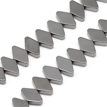 Electroplate Non-magnetic Synthetic Hematite Bead Strands G-Q486-13H-1