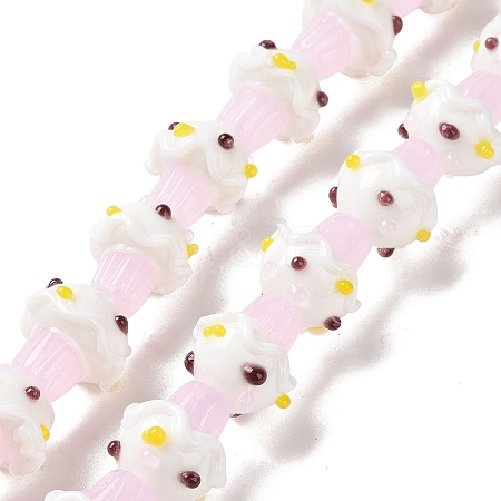Mushroom Handmade Lampwork Beads Strands X1-LAMP-G150-03A-02-1
