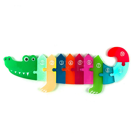 Crocodiles DIY Puzzle Silicone Molds DIY-G046-18-1