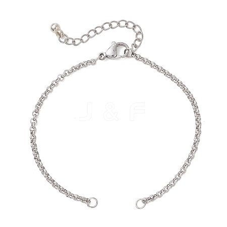 304 Stainless Steel Rolo Chain Bracelet Making AJEW-JB01513-1