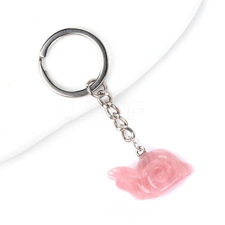 Rose Quartz with Metal Keychain PW-WG3ED35-01-1