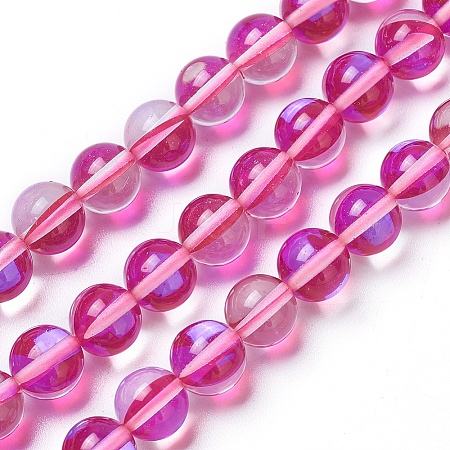 Synthetic Moonstone Beads Strands LS-G-F143-8mm-11-1