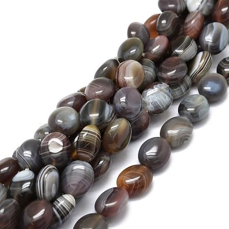 Natural Botswana Agate Beads Strands G-E576-14B-1