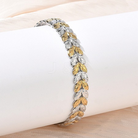 304 Stainless Steel Cuff Bangles for Women BJEW-D466-02GP-1