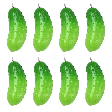 10Pcs Opaque Resin Vegetable Pendants RESI-YW0005-65-1