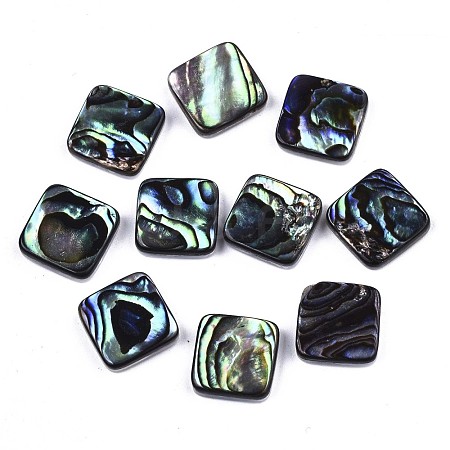 Natural Abalone Shell/Paua Shell Cabochons SSHEL-N034-75A-01-1