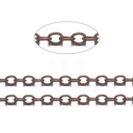 Brass Cable Chains X-CHC-034Y-R-NF-1