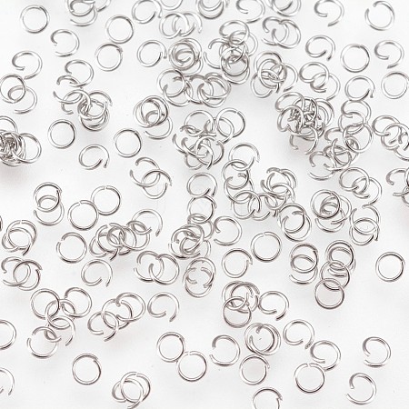 304 Stainless Steel Open Jump Rings X-STAS-P204-04P-1