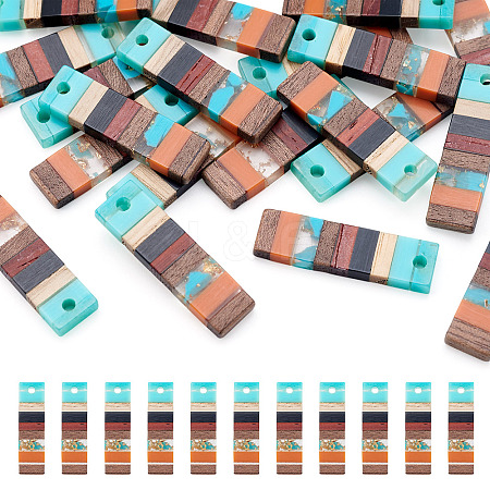 Translucent Resin & Walnut Wood Pendants RESI-TAC0017-47-A03-1