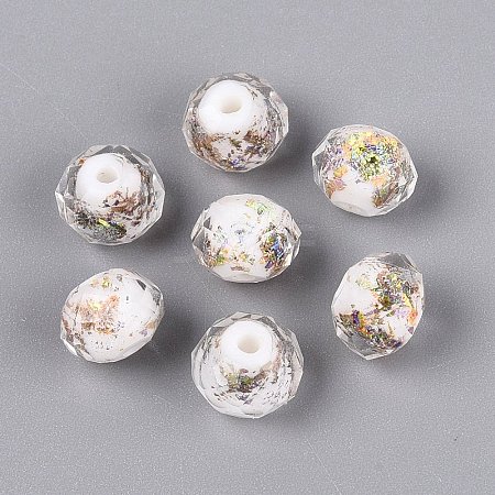 Handmade Foil Glass Beads FOIL-Q001-02J-1