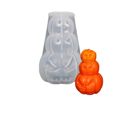 DIY Halloween 3 Pumpkin Jack-O'-Lantern Candle Silicone Molds DIY-F110-05-1