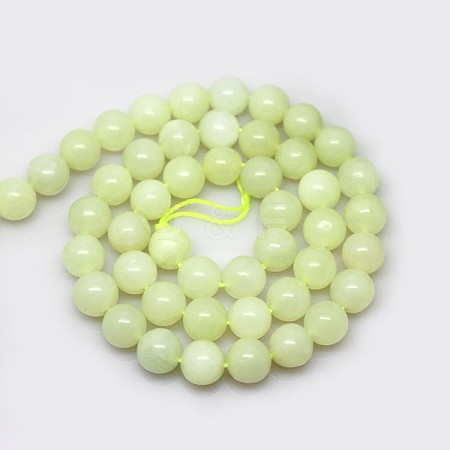 Natural New Jade Beads Strands X-G-G763-09-8mm-1