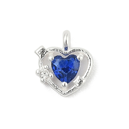 925 Sterling Silver Micro Pave Cubic Zirconia Pendants STER-Q002-02F-1