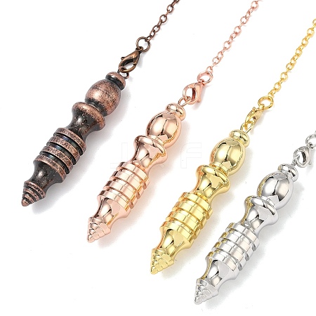 Brass Bullet-Shaped Big Pendant Dowsing Pendulums HJEW-P023-01-1