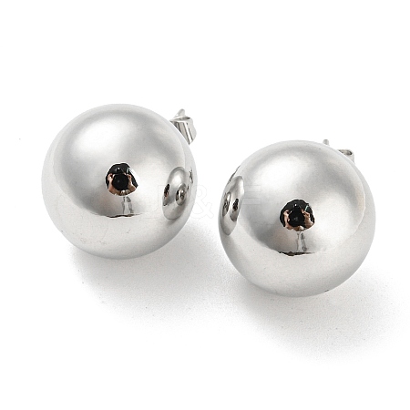 Brass Stud Earrings EJEW-I300-04C-P-1