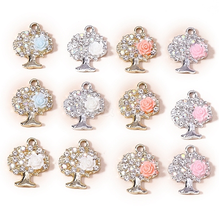 Alloy and Rhinestone Pendants PW-WG0F35E-01-1