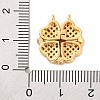 Brass Micro Pave Cubic Zirconia Pendants KK-U039-01G-3