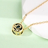 Brass Pave Cubic Zirconia Birth Stone Constellation Pendant Cable Chain Necklaces LS-NJEW-D334-01G-10-3