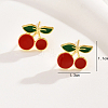 Elegant Cherry Brass Stud Earrings RL5624-5