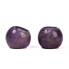 Natural Amethyst European Beads G-R488-01Q-4