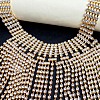 Alloy Full Crystal Rhinestone Tassel Necklace Jewelry Sexy Body Chains WGE5461-01-3