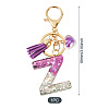 Alloy Resin Heart Keychains KEYC-TADJ0002-01G-Z-3