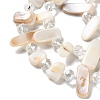 Boho Glass & Dyed Natural Shell Beaded Chips 3 Layer Necklaces for Women NJEW-H047-01B-3
