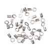 304 Stainless Steel Fold Over Crimp Cord Ends STAS-P434-05A-P-1