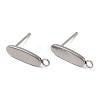 Non-Tarnish 304 Stainless Steel Stud Earring Findings STAS-E196-02P-1