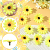 100Pcs Cloth Artificial Sunflower DIY-SP0005-96A-3