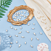 50Pcs 2 Colors Natural Pearl Rice Charms PALLOY-HS00010-4