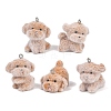 Flocking Opaque Resin Pendants RESI-D024-01P-1