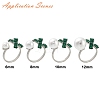 Bowknot & Flower Brass Micro Pave Cubic Zirconia Cuff Ring Settings KK-K297-20P-4