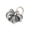 925 Sterling Silver Bowknot Charms with Jump Rings STER-M021-01AS-03-2