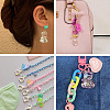80Pcs 8 Colors Transparent Acrylic Pendants MACR-PJ0001-07-9