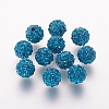 Polymer Clay Rhinestone Beads RB-K050-10mm-C17-1