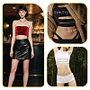 Ocean Iron Glass Rhinestone Shell Shape Tassel Waist Belly Body Chains for Women AJEW-WH20019-86-4