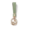 Microfiber & Zinc Alloy & Crystal Rhinestone Keychain LS-KEYC-G062-01E-3