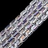 Electroplate Transparent Glass Beads Strands LS-EGLA-Q132-03A-A01-1