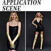 Imitation Leather Long Gloves & Stockings Sets AJEW-CL0002-99A-5