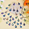 40Pcs 10 Colors Alloy Printed Pendants FIND-SZ0003-47-6