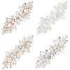 GOMAKERER 4Pcs 4 Style Flower Crystal Rhinestone Pearl Hair Barrettes OHAR-GO0001-08-1