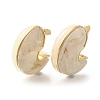 Brass C-Shaped Stud Earrings EJEW-A121-10G-02-2