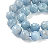 Natural Aquamarine Beads Strands G-D327-C03-8mm-01-4