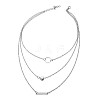 Alloy 3 Layer Necklaces for Women WG4F518-02-2