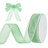 Polyester Hollow Grid Ribbons OCOR-WH0105-107A-1