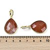 Natural Red Jasper Faceted Teardrop Pendants G-B126-04G-03-3