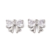 Brass Micro Pave Clear Cubic Zirconia Charms KK-L212-11P-1