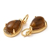 Natural Tiger Eye Teardrop Charms G-A034-01G-03-3